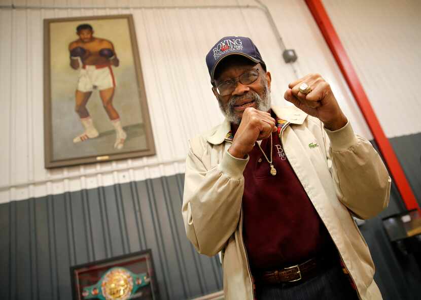 Longtime boxing trainer and former welterweight champion Curtis Cokes poses before a...
