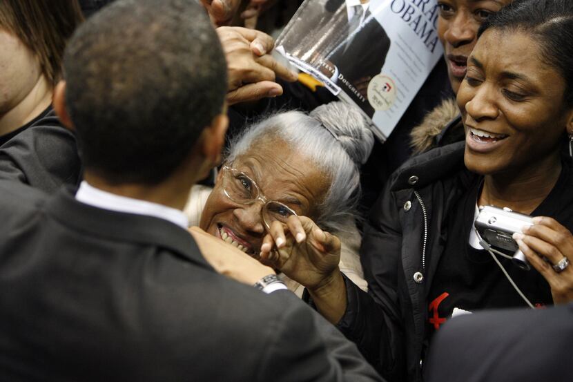 Opal Lee (center) and other fans got a chance to get close to then-Sen. Barack Obama after...