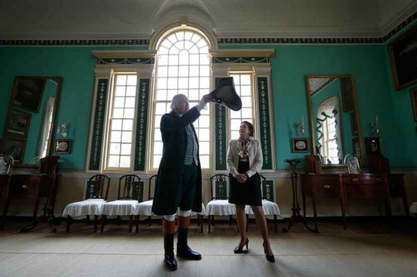 
George Washington re-enactor Dean Malissa and Mount Vernon curator Susan Schoelwer attended...