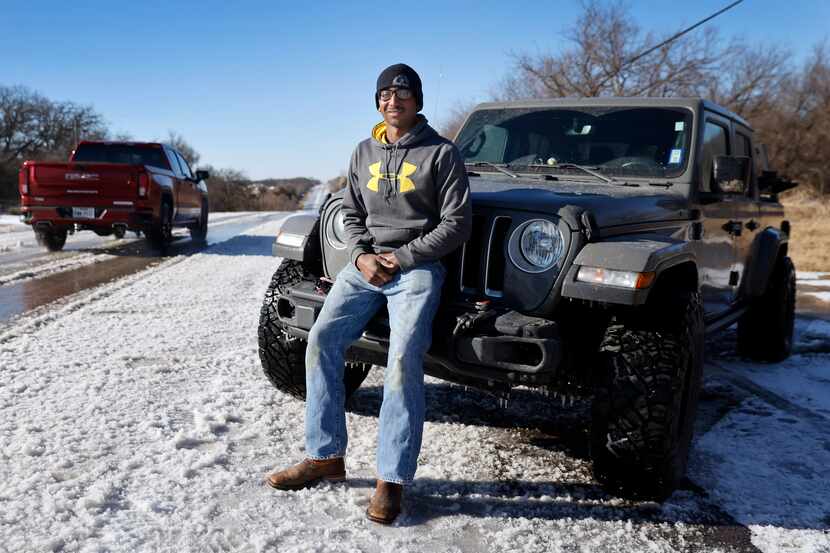 North Texas Jeep Club member Leonard Fleming poses for a photo on his Jeep Gladiator in...