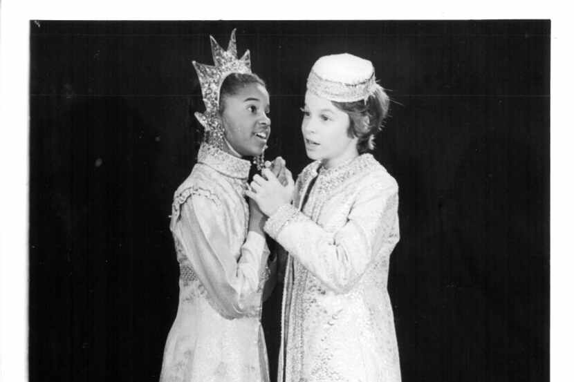 Renee Elise Goldsberry (left) as a teen, performing in 'The King and I' with HITS Theatre in...