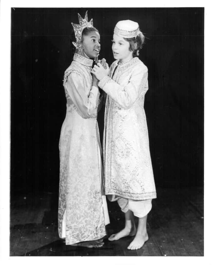 Renee Elise Goldsberry (left) as a teen, performing in 'The King and I' with HITS Theatre in...
