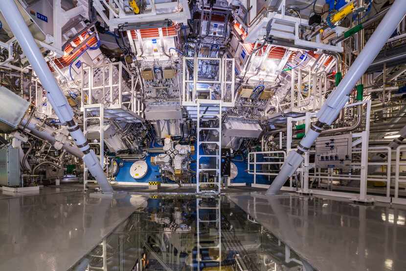 This undated image provided by the National Ignition Facility at the Lawrence Livermore...