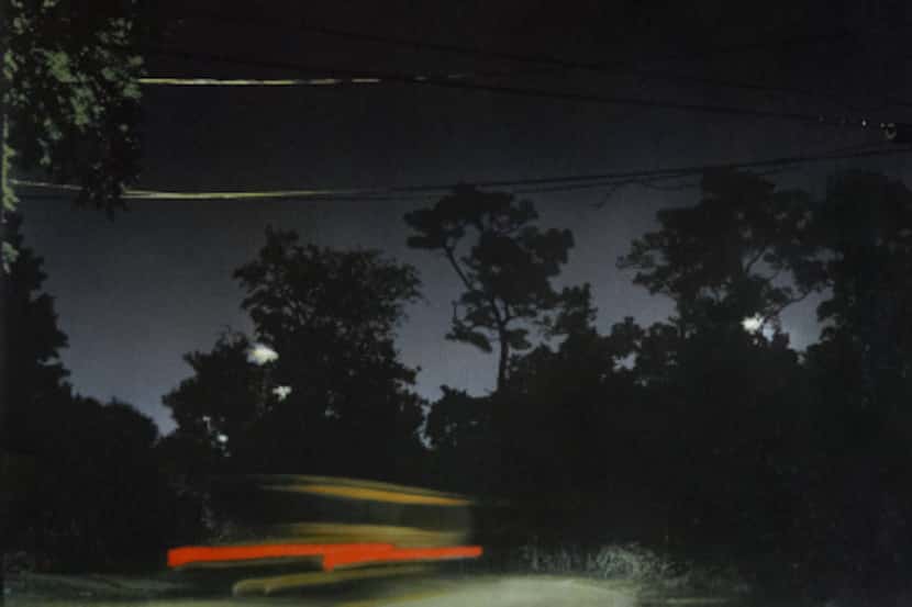 Ann Stautberg's"9-23-11, PM" (2012, oil on black and white photograph 55 x 42 inches) will...