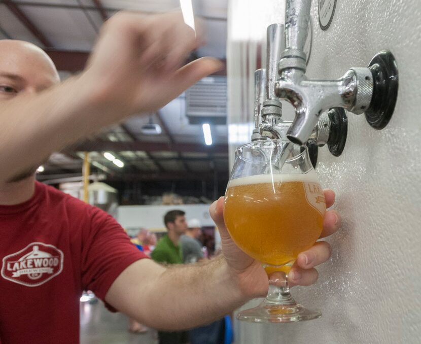 A delicious-looking Rock Ryder Wheat Ale, one of Lakewood Brewing Company's offerings.