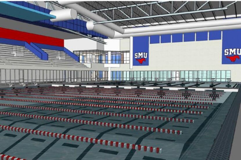 SMU released this rendering of its new aquatics center this week.