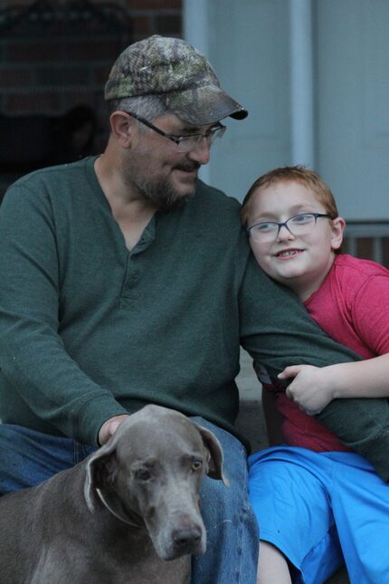 Bryan Latkanich, with his 7-year-old son, Ryan.