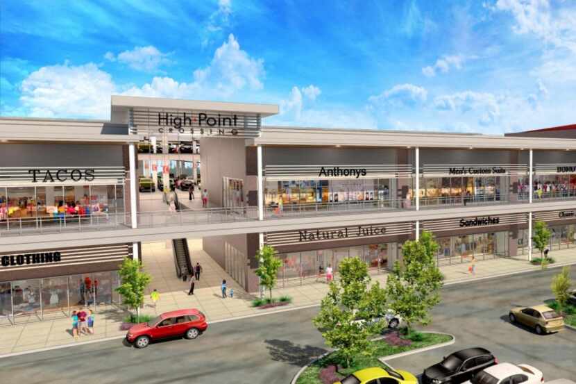 The 275,000-square-foot High Point Crossing shopping center is planned on the site of the...