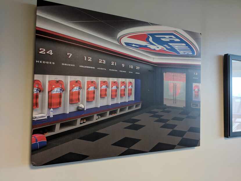 Design image of what the locker room will eventually look like.