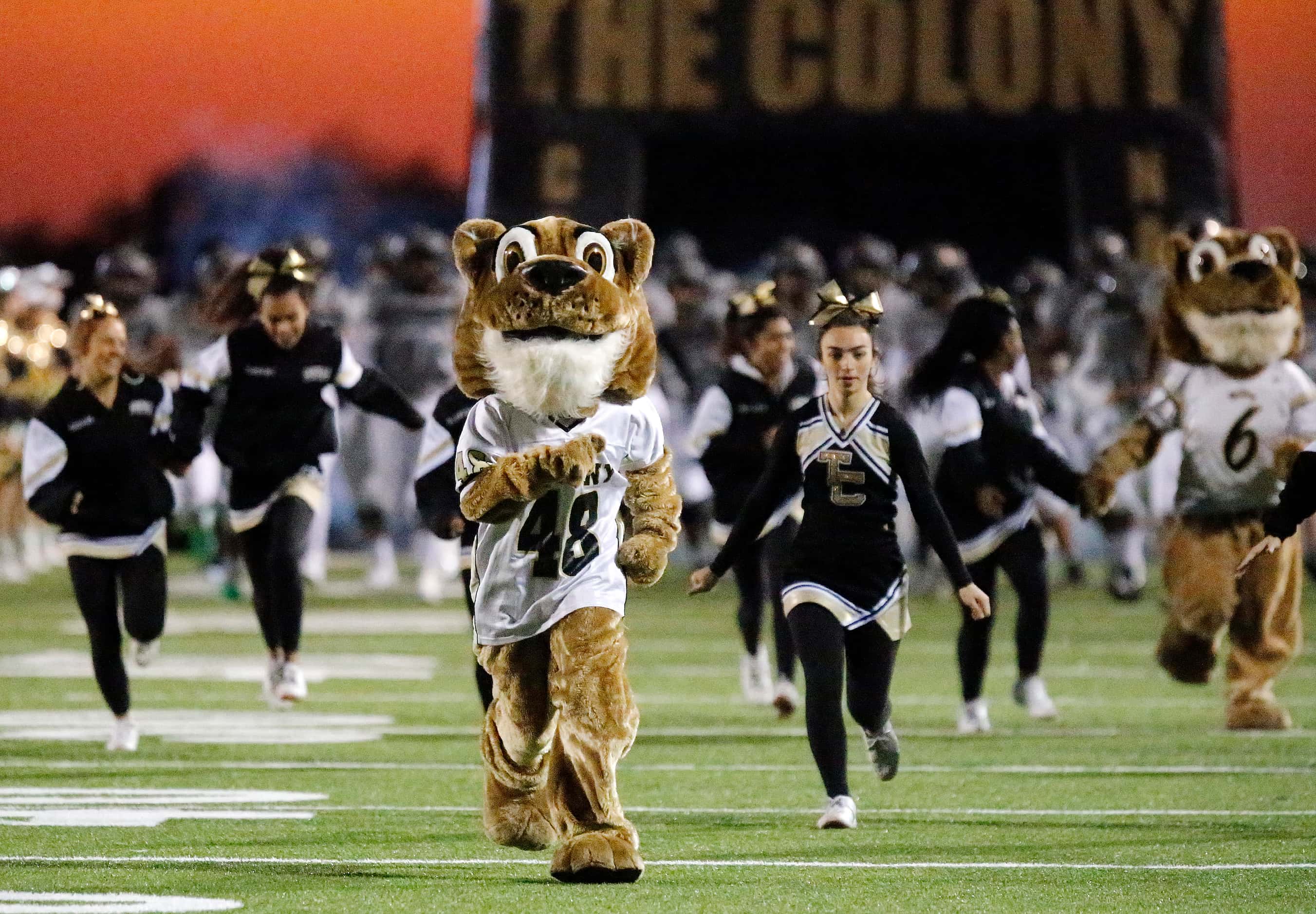 The Colony High School takes the field before kickoff as Reedy High School hosted The Colony...
