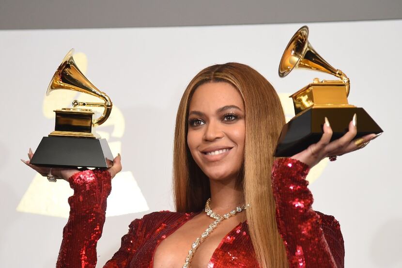 (FILES) This file photo taken on February 12, 2017 shows singer Beyonce  with her Grammy...