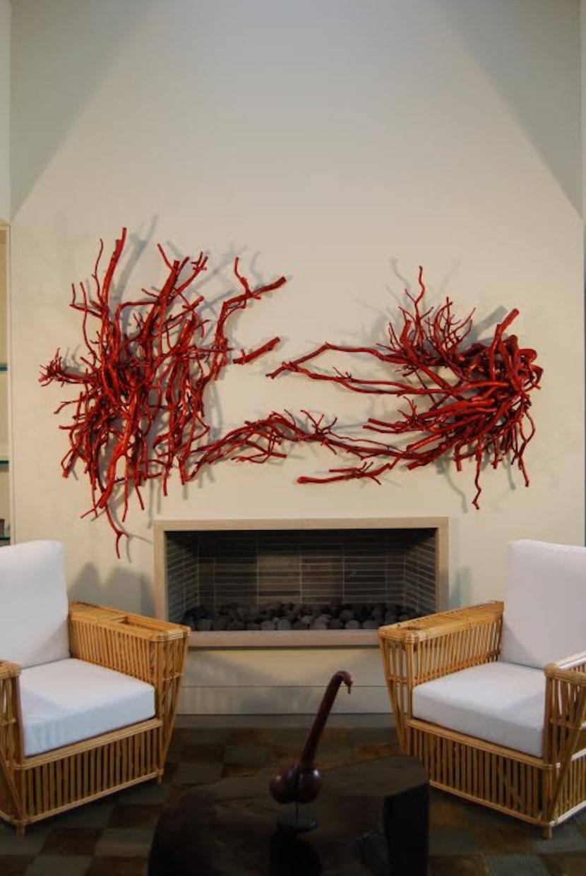 
Song of Summer (2009), crepe myrtle, dye, wax. Private collection 
