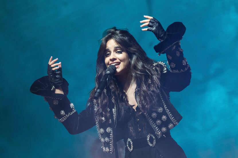 Singer Camila Cabello performs on stage at the Brixton Academy in London, Tuesday, June 12,...