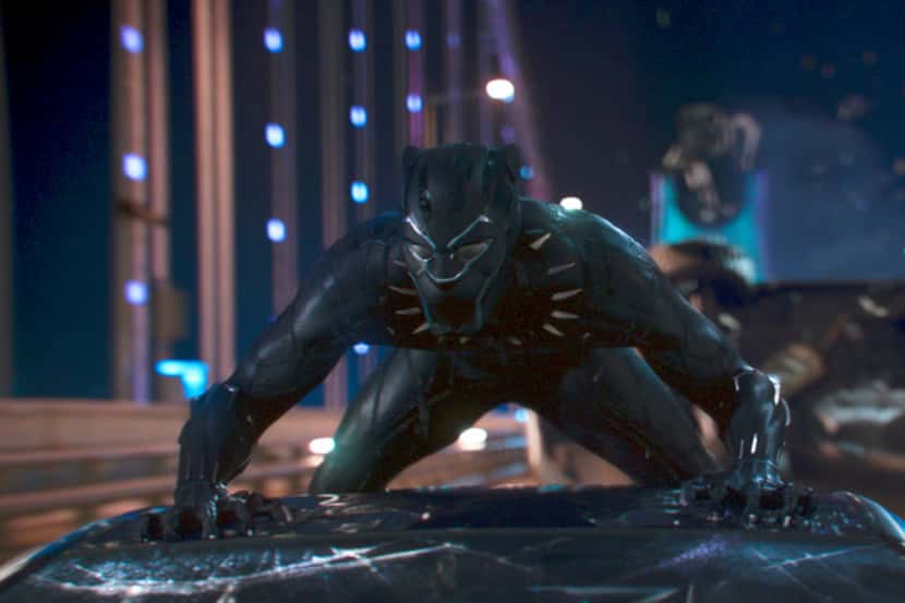This image released by Disney shows a scene from Marvel Studios' "Black Panther." 