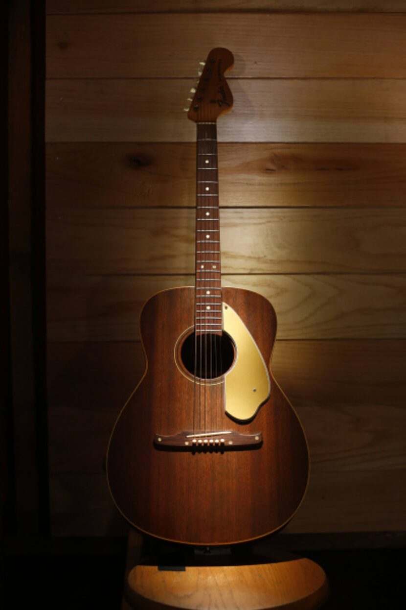 Country star Charley Pride's Fender Newporter acoustic guitar is part of his collection of...