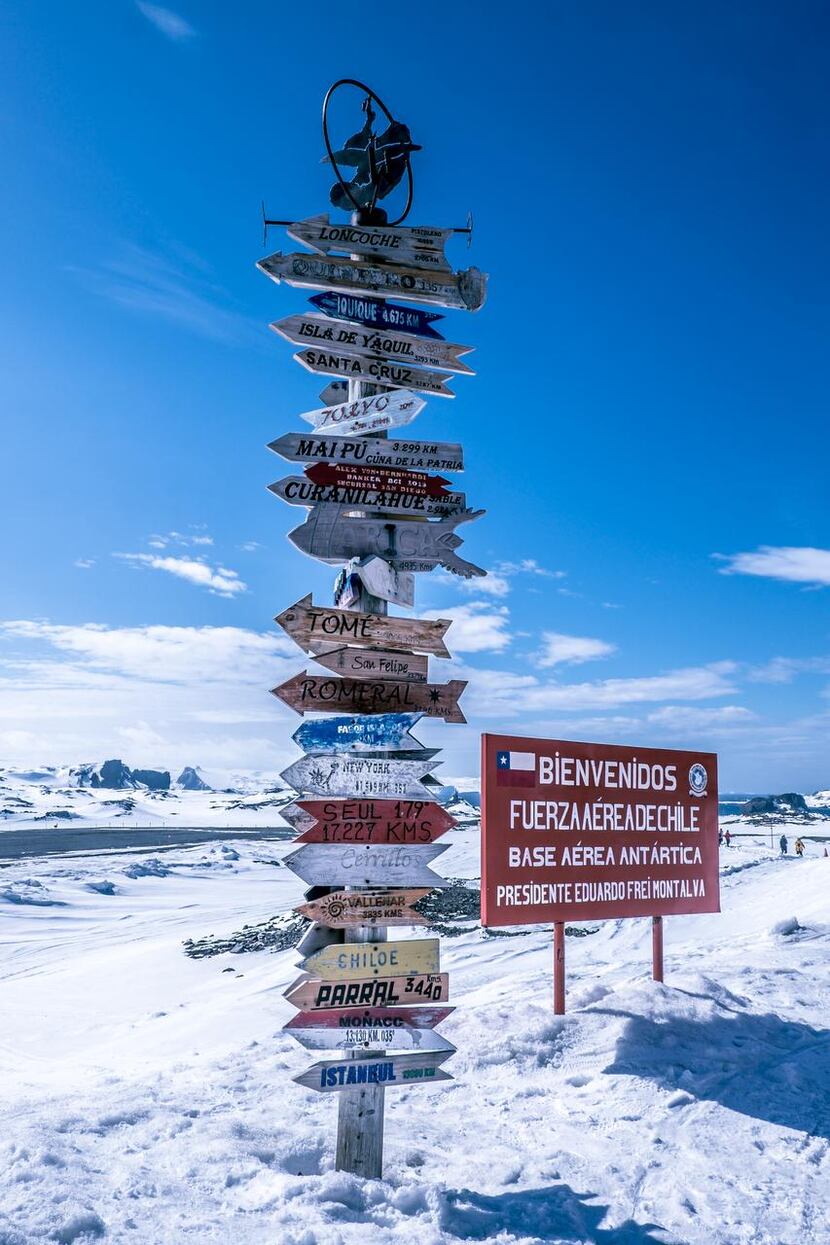 
After a two-hour flight from Punta Arenas, passengers arrive at King George Island in the...