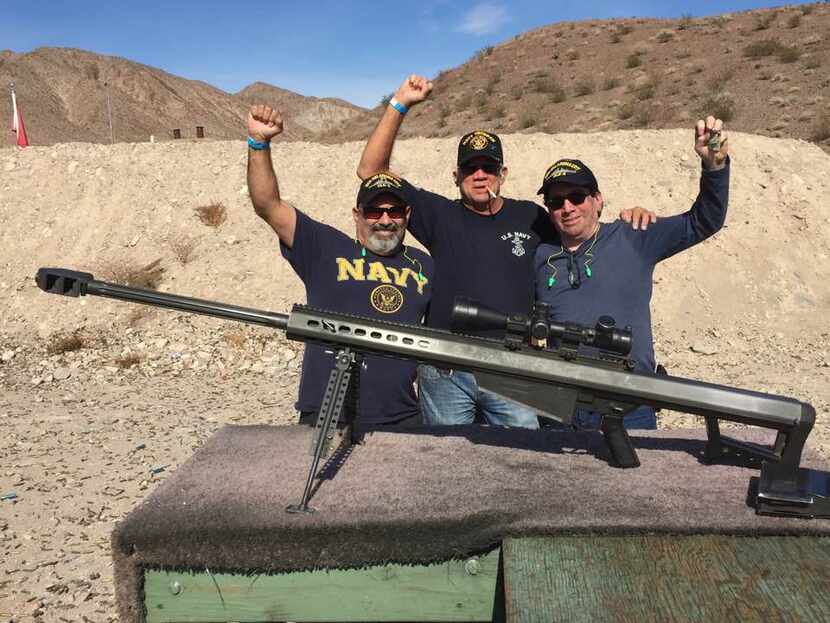 From left: John Diciaula, Mark Lampe and Eddie Aguilar gathered Veterans Day weekend 2016...