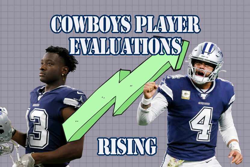 Michael Gallup and Dak Prescott are among the Cowboys players trending up at the end of the...