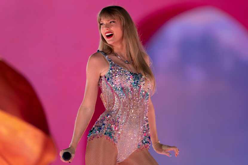 Taylor Swift en un concierto de su Eras Tour en Nashville, Tennessee, el 5 de mayo de 2023....