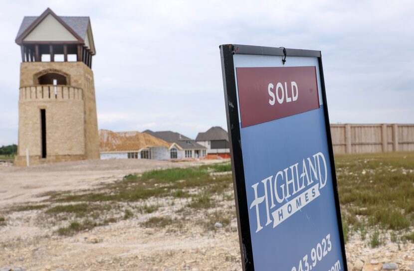 A plot is marked as sold in a portion of BridgeWater, a master-planned community that spans...