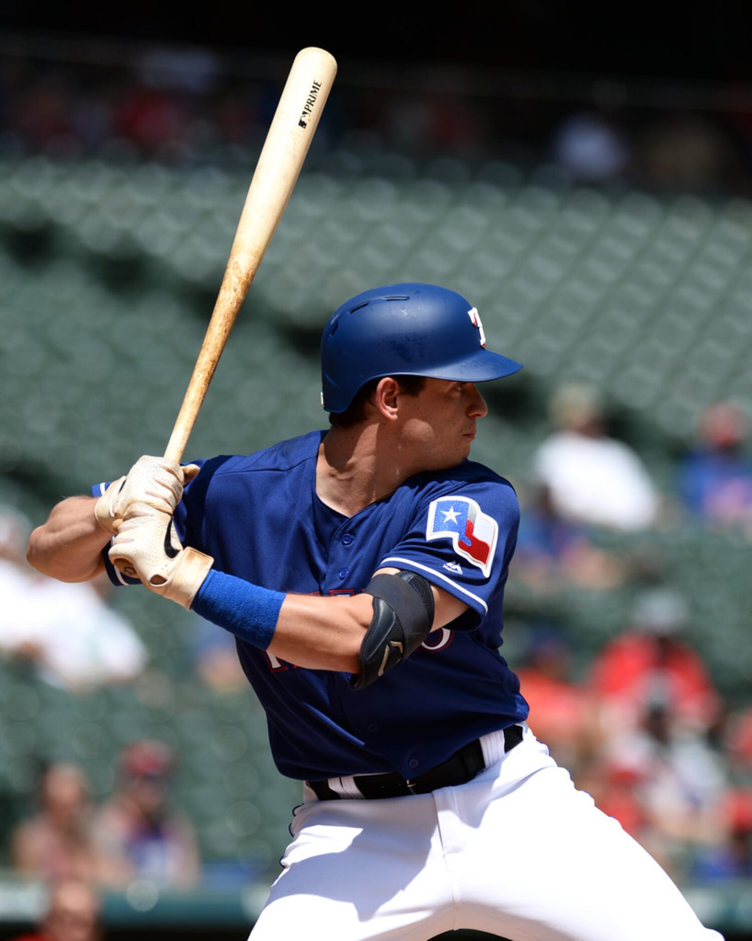 ARLINGTON, TEXAS - AUGUST 20: Nick Solak #15 of the Texas Rangers at bat against the Los...