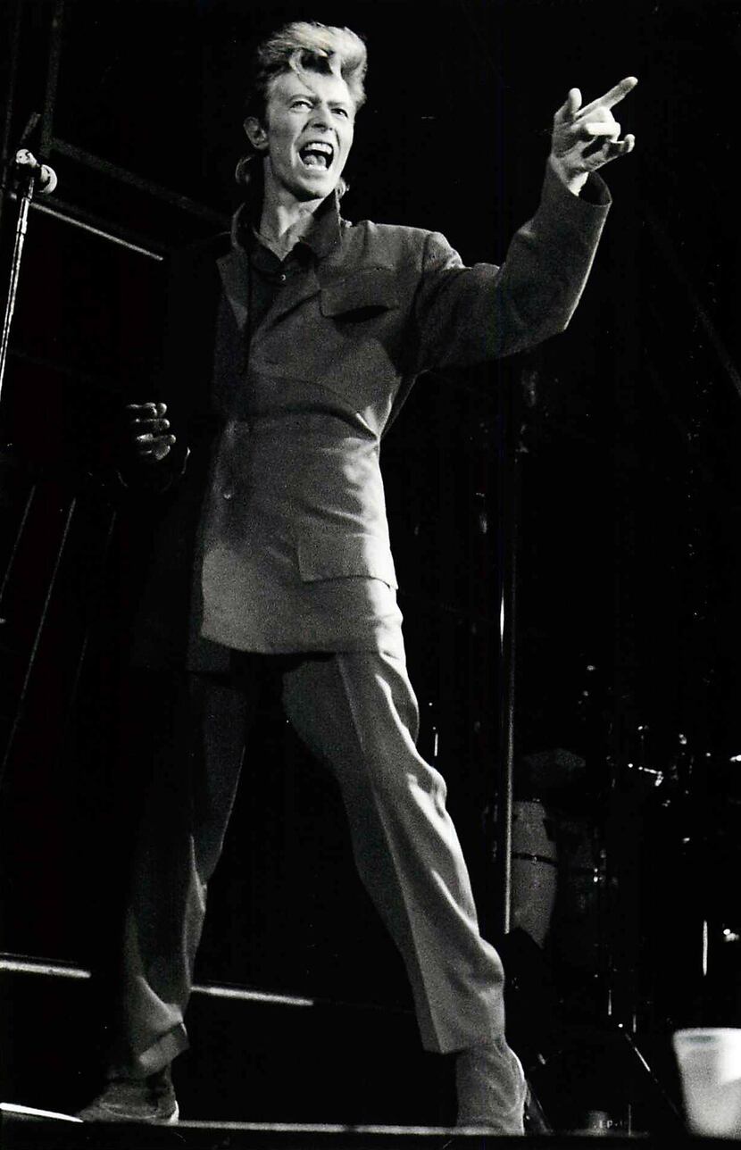 October 10, 1987 - David Bowie in his really big Glass Spider show at Reunion Arena in Dallas.