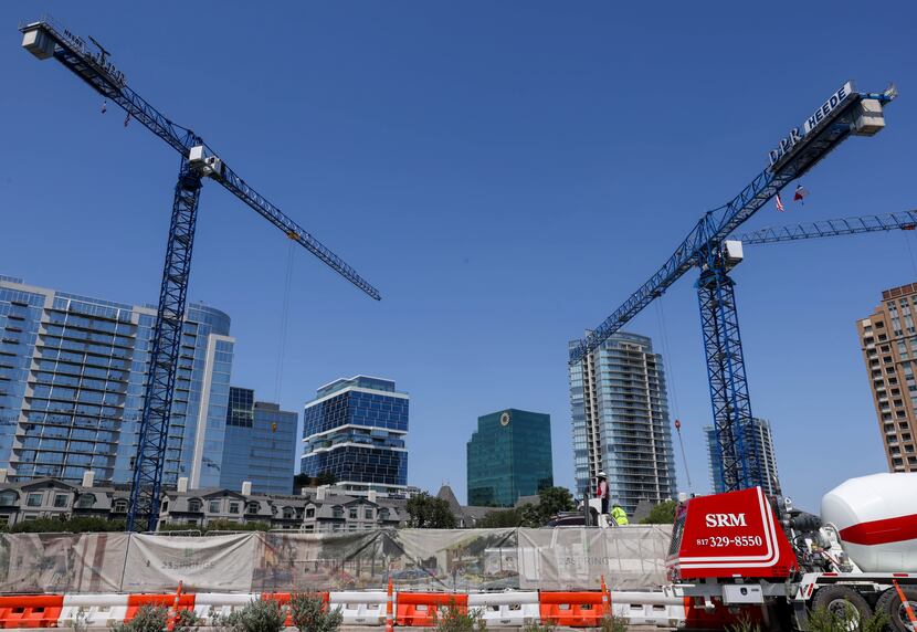 About 2 million square feet of new office buildings are under construction in Dallas' Uptown...