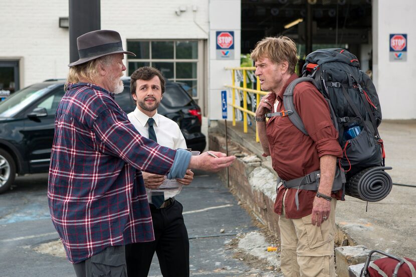 Nick Nolte, from left, as Stephen Katz, Rowan Bousaid as the Car Rental Agent and Robert...