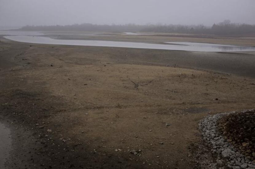 
Low levels at Lavon Lake in January caused pockets of dry land in Collin County.
