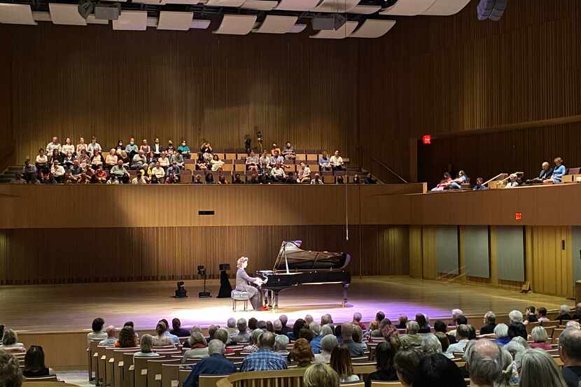 Pianist Anna Geniushene performs in the preliminary round of the 16th Van Cliburn...