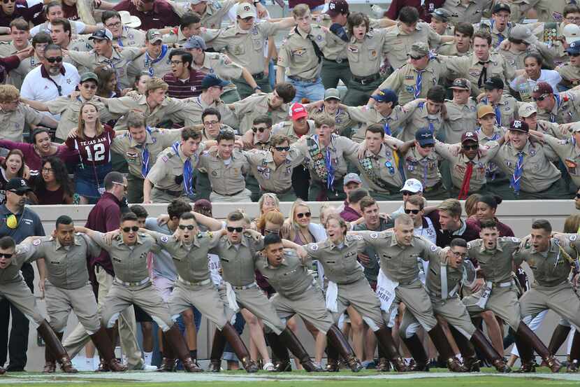 Texas A&M fans are pictured during the  Louisiana Lafayette Ragin' Cajuns vs. the Texas A&M...