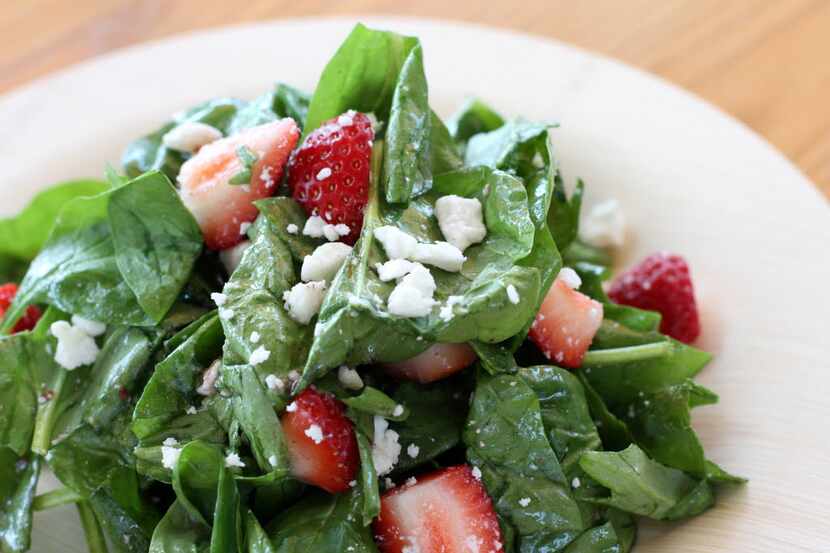 Spinach and Goat Cheese salad is shown at Start Restaurant, in Dallas, Texas, on Wednesday,...