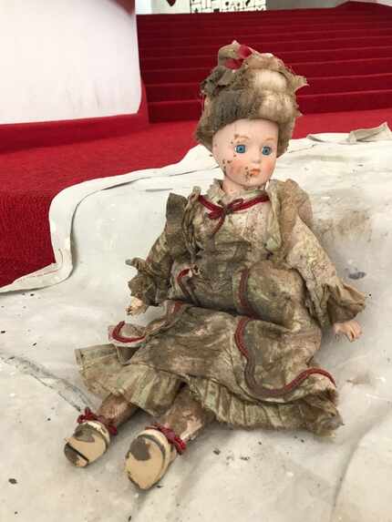 Damaged in the storm, this is one of the dolls that was going to be used in A Christmas...