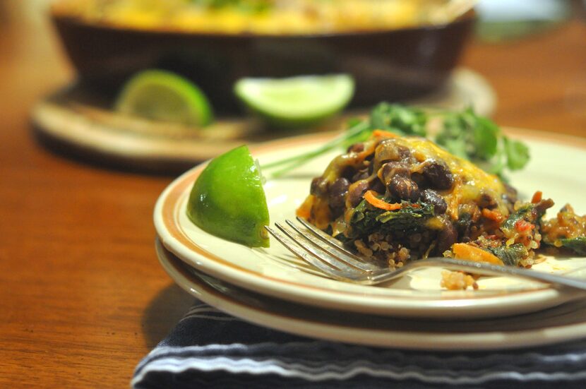 Black Bean, Quinoa and Kale Casserole 