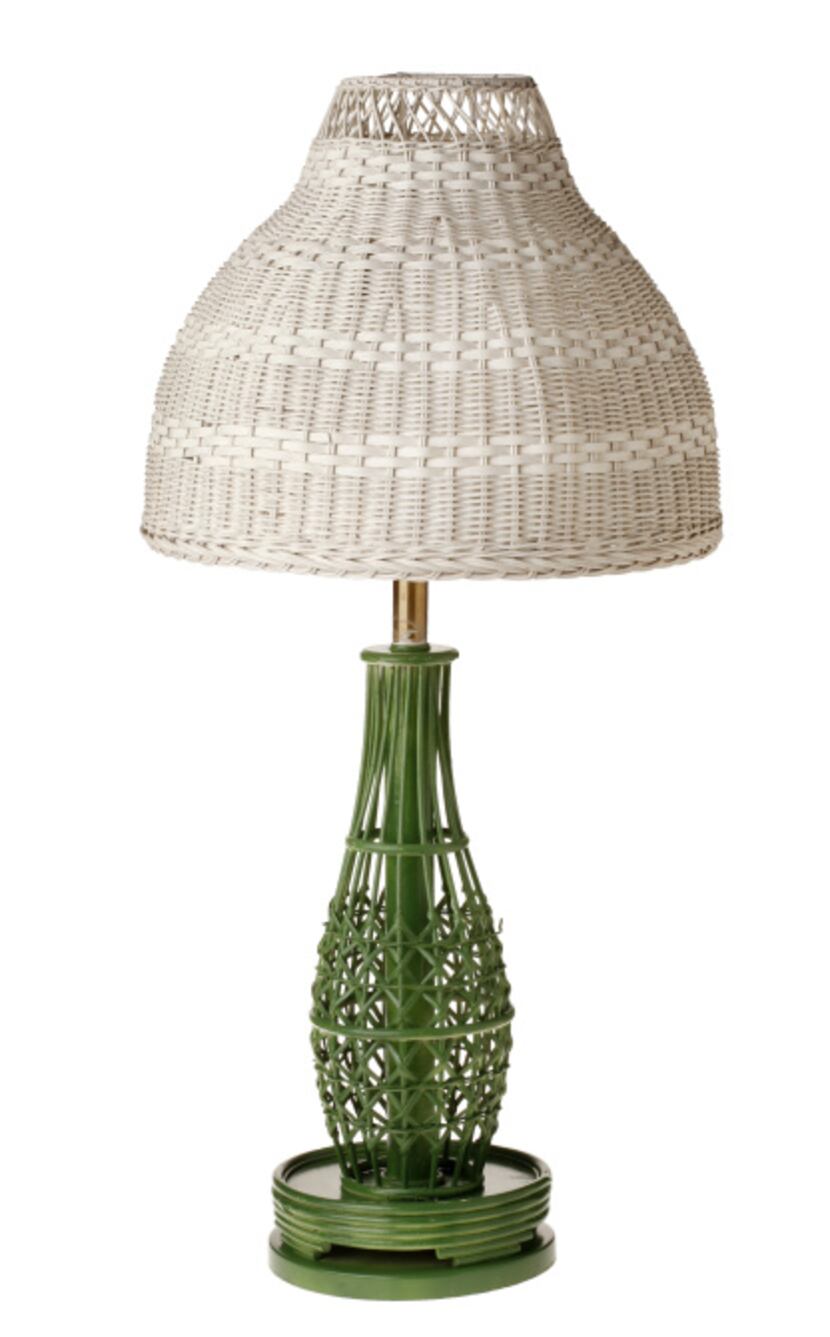 Wicker Lamp, $25, from The Samaritan Inn's thrift shop.