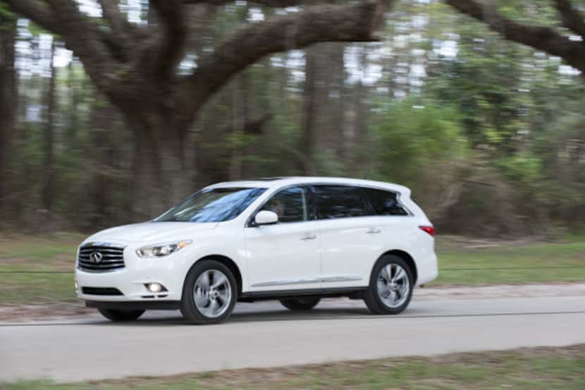 Among the Infiniti JX features are back-up collision intervention, lane-departure prevention...