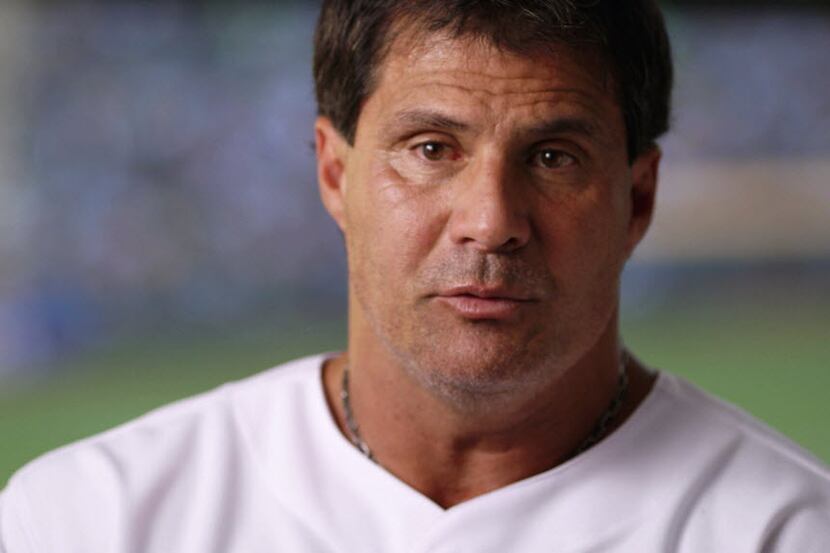 Jose Canseco of the Oakland A's (left) and Will Clark of the San Francisco Giants are among...