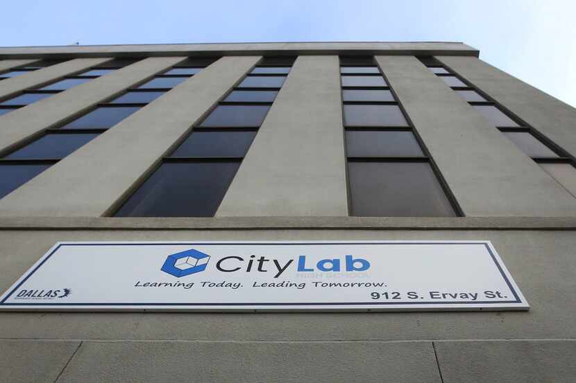 The DISD City Lab High School in the Pegasus Building on South Ervay Street in downtown Dallas.