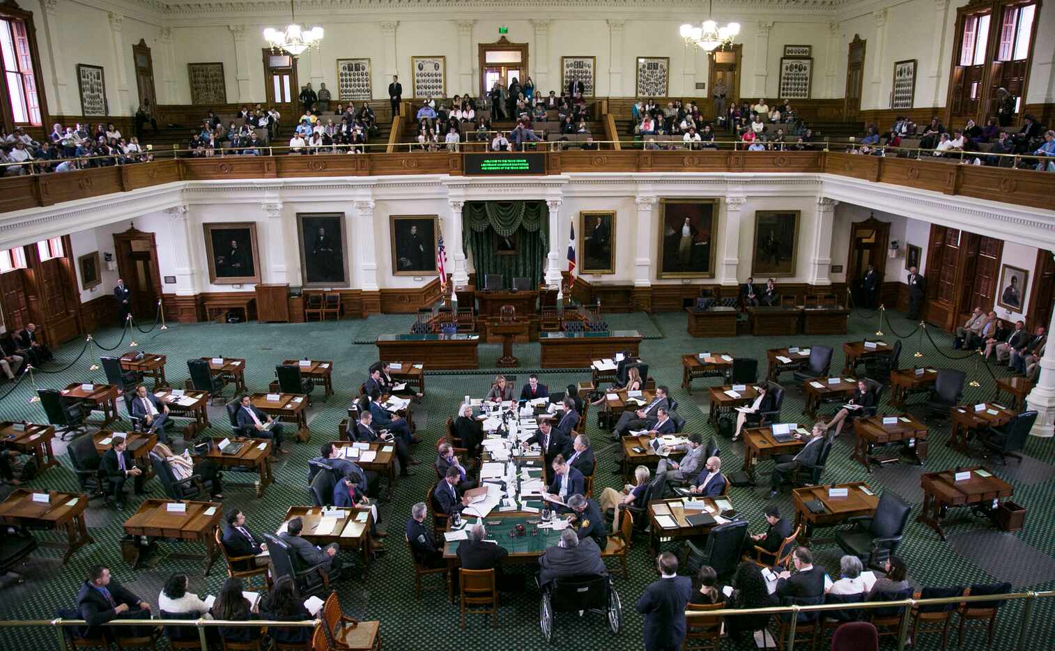 Hundreds of people arrived at the Texas Capitol Thursday, February, 2, 2017 for a hearing in...