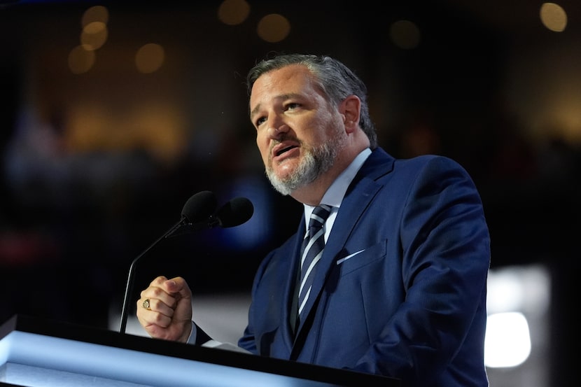 Sen. Ted Cruz, R-Texas., speaks during the Republican National Convention on July 16 in...