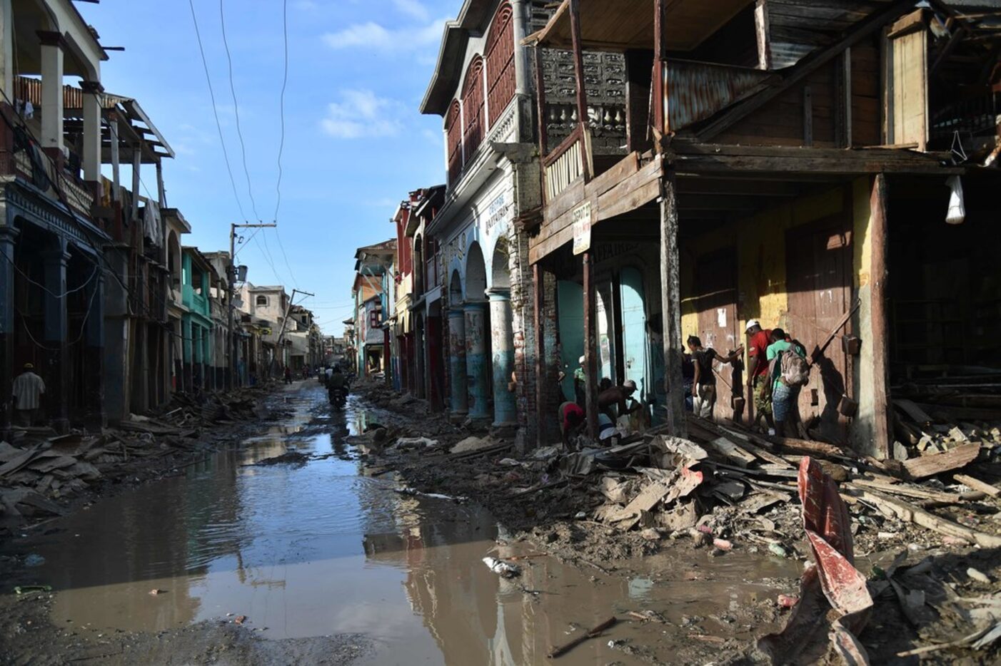  Damage from  Hurricane Matthew, in Jeremie, in western Haiti in October 2016.