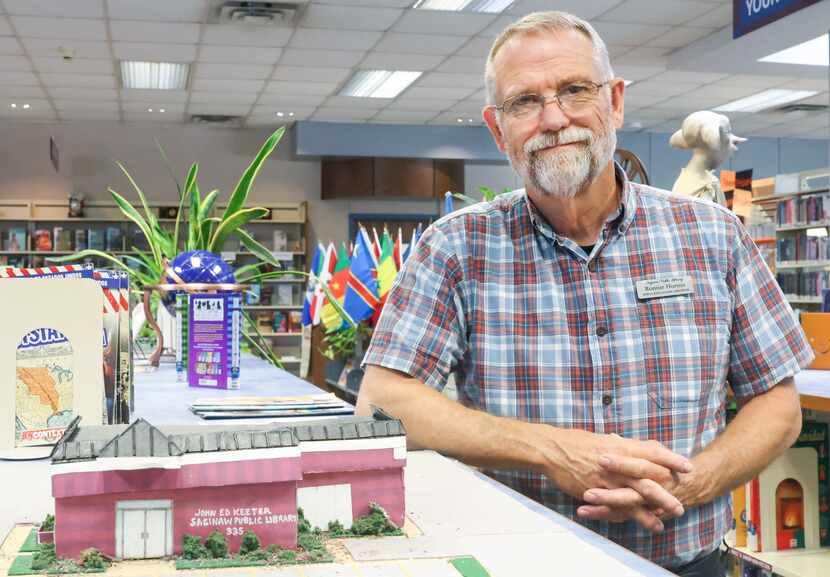 Adult Education Librarian Ronnie Horton stands for a portrait at Saginaw Public Library on...