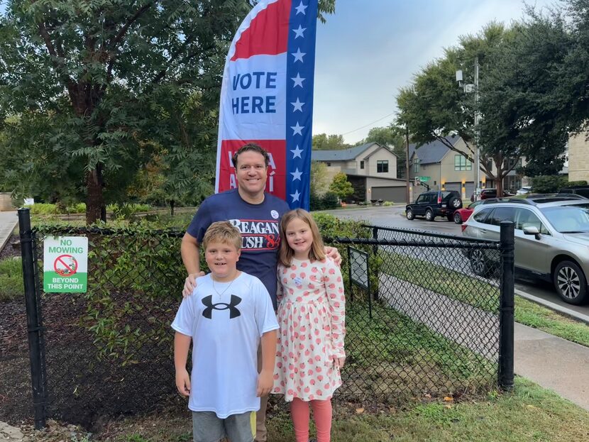 Ken Fitzgerald with children 9-year-old daughter Betty and 7-year-old sib Peter. Fitzgerald...