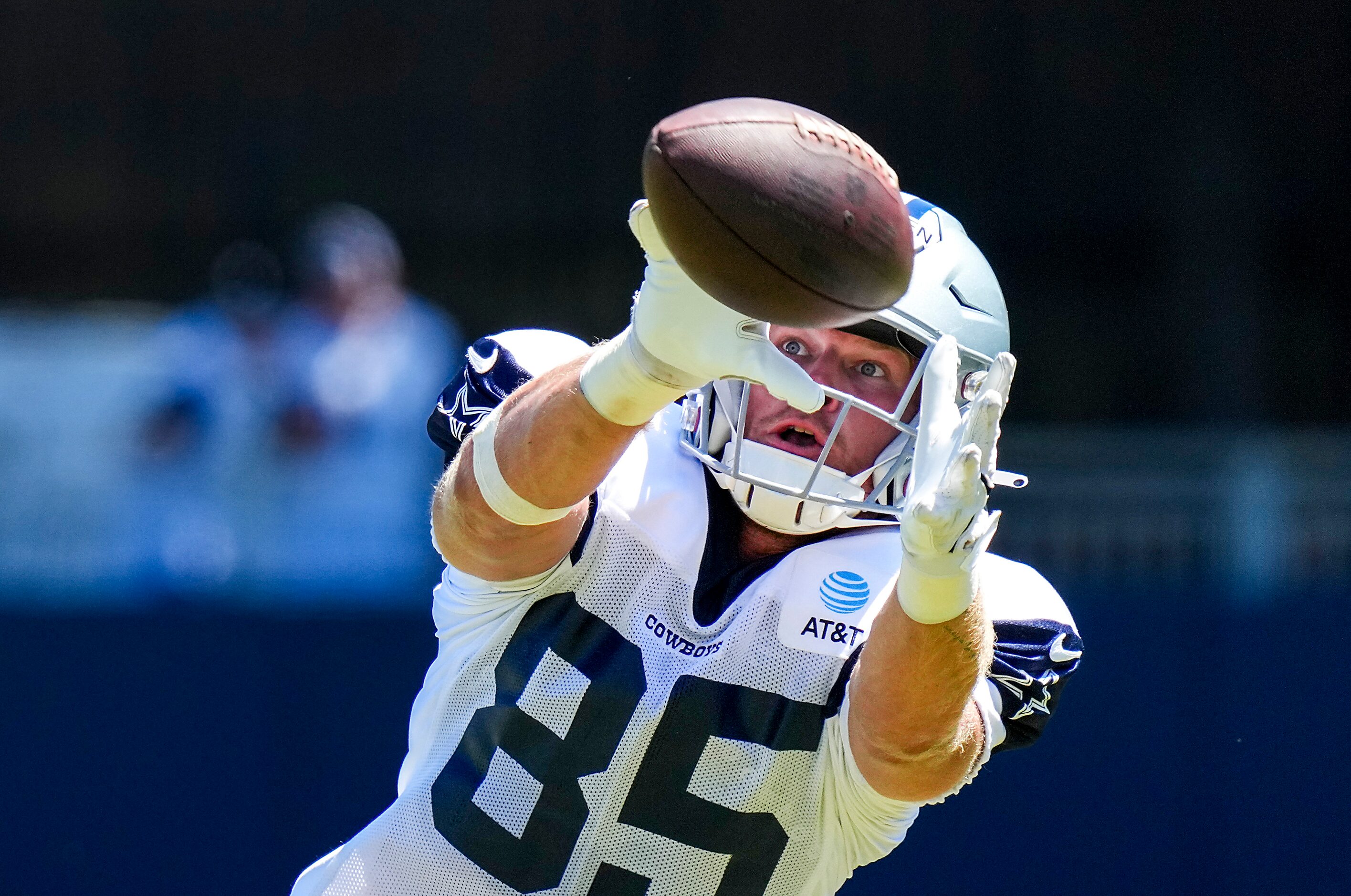 Dallas Cowboys wide receiver David Durden (85) catches a pass during a training camp...