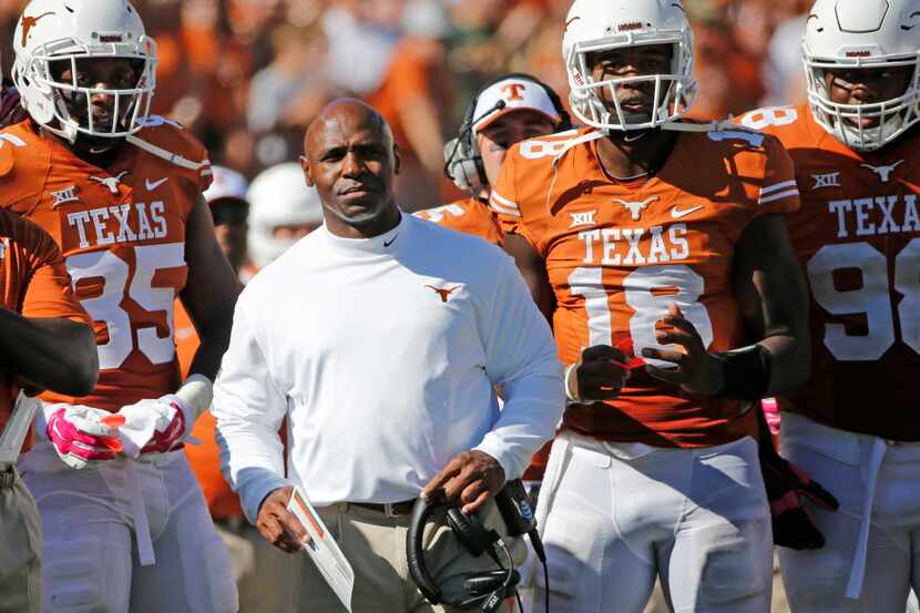 Texas head coach Charlie Strong is pictured during the Baylor University Bears vs. the...