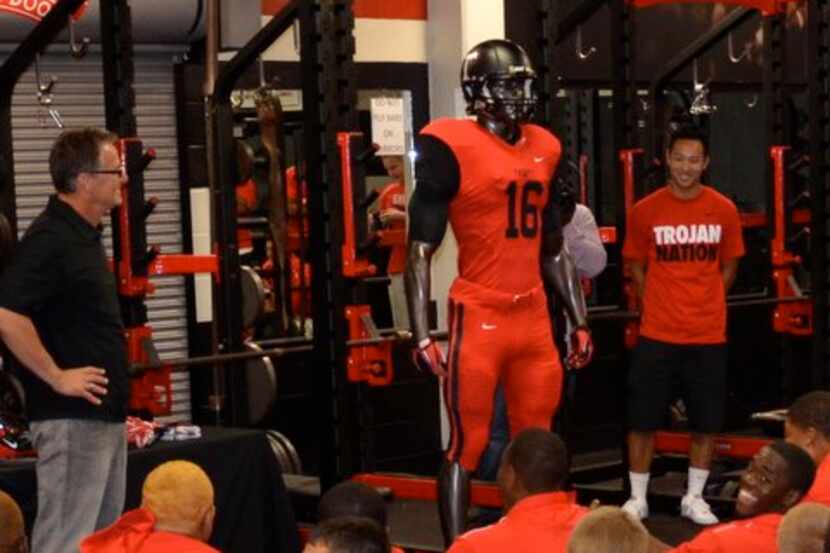 Nike's global creative director for football Todd Van Horn unveils the new uniform to the...