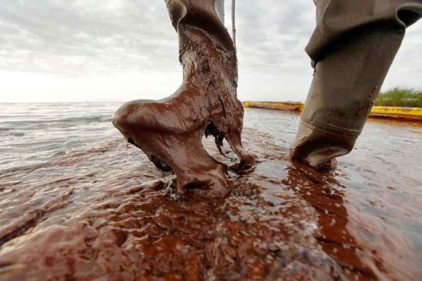 Plaquemines Parish  shores were clogged with oil in early June 2010, weeks after the deadly...