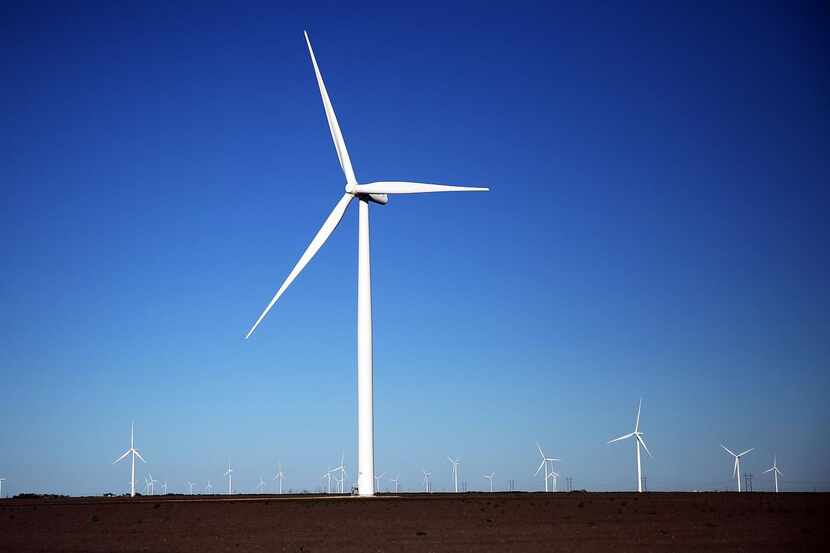 
Turbines at a wind farm in Taft, Texas. 
