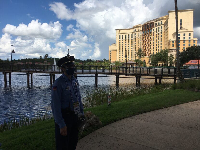 A view of the Coronado Springs Resort in the Disney World complex in Lake Buena Vista, Fla....