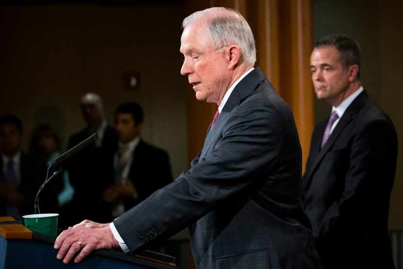 Attorney General Jeff Sessions announced his recusal decision on Thursday. (Doug Mills/The...
